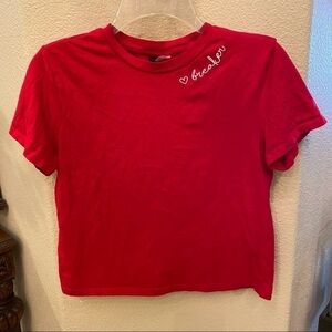 H&M Red ‘Breaker’ T-Shirt Size Small